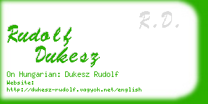 rudolf dukesz business card